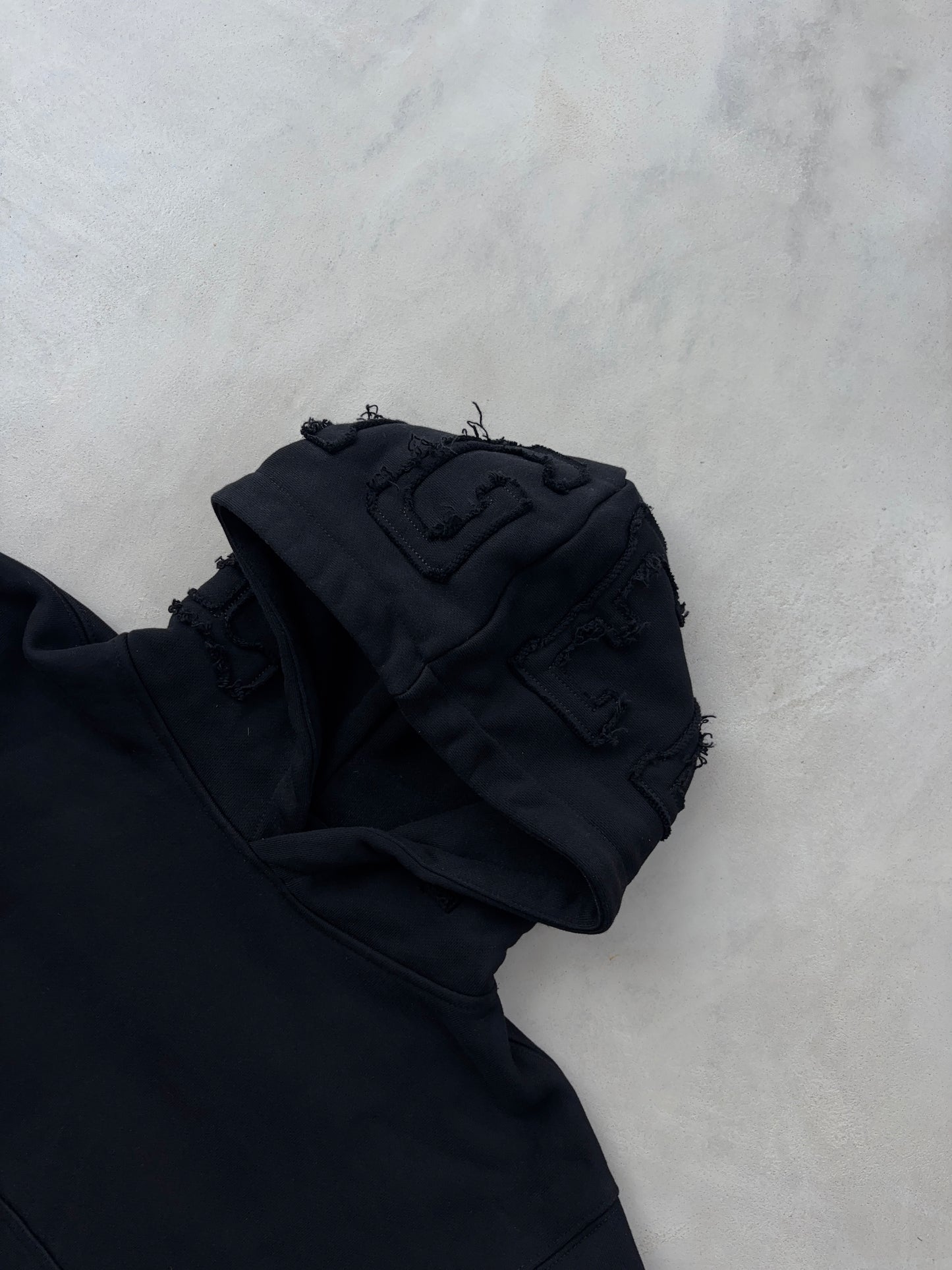 Distressed Boxy Hoodie