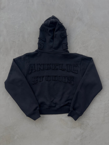 Distressed Boxy Hoodie